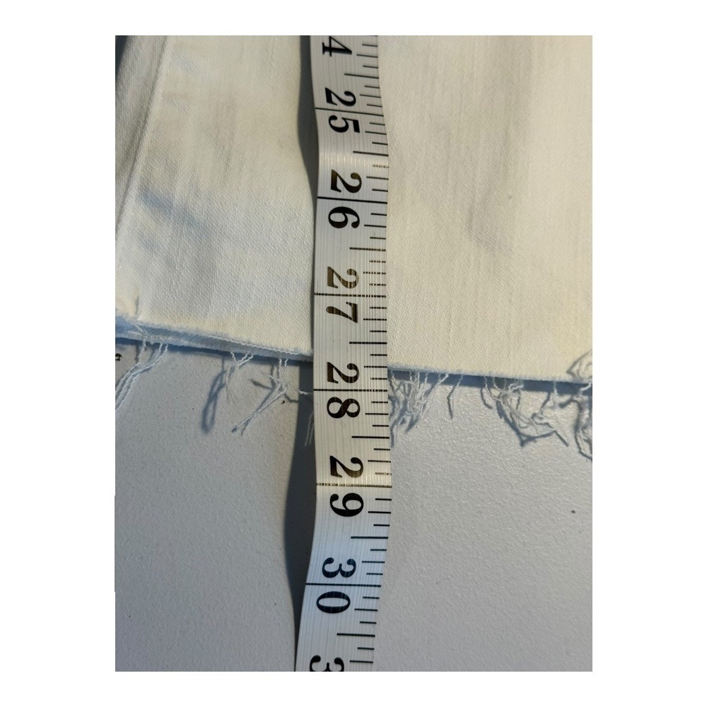 Madewell Women's‎ Size 16 White Flared Wide Leg Jeans High Rise Cropped Raw Hem - Picture 7 of 8